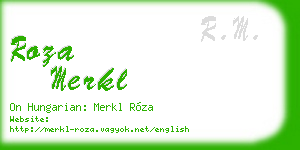 roza merkl business card