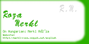 roza merkl business card